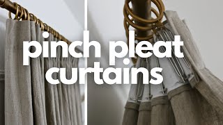 DIY Luxury and EASY Pinch Pleat Curtains [upl. by Joelly]