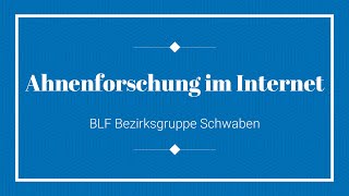 Ahnenforschung im Internet [upl. by Inalan]