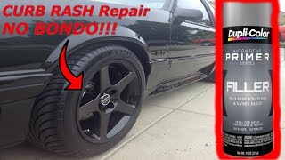 Curb Rash Repair on Black Wheel [upl. by Ennaus]