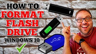 How to Format a Flash Drive Windows 10  USB Thumb Drive  FAT32 [upl. by Annot]