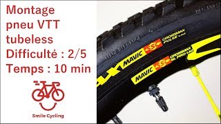 Montage pneu VTT tubeless [upl. by Llerdnod83]