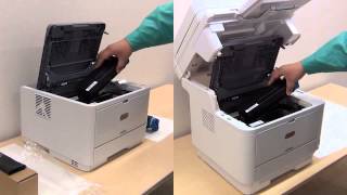 How to Install Toner in OKI Black and White Printers and MFPs [upl. by Flynn]