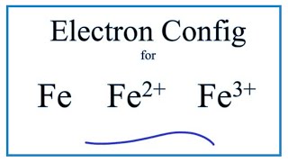 Electron Configuration for Fe Fe2 and Fe3 Iron and Iron Ions [upl. by Aittam116]