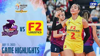 Choco Mucho vs F2 Logistics highlights  2023 PVL Invitational Conference  Jul 11 2023 [upl. by Llydnek]