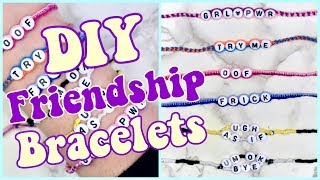 How to Make 3 EASY Friendship Bracelets VSCO inspired adjustable [upl. by Goodrich386]