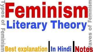 Feminism Literary theory and criticism  Waves of feminism  Types of feminism [upl. by Jegar]