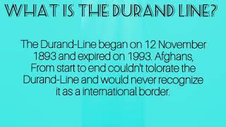 Durand Line explained English Explanation [upl. by Dorahs]