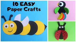 10 Easy Paper Crafts for Kids  Paper Circle Crafts  DIY Paper Toys [upl. by Nysila]