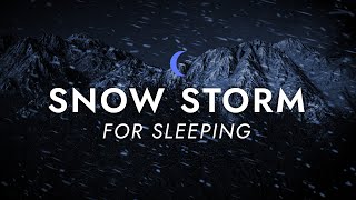 Snow Storm Sounds for Sleeping  Dimmed Screen  Blizzard Storm Sounds  Deep Sleep [upl. by Rafaelia353]