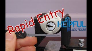 109 Lock Picking Rapid Entry Techniques Standard Pins [upl. by Llyrad]