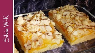 PfirsichStreuselkuchen  Blechkuchen  Obstkuchen [upl. by Licht]