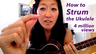 How To Strum the Ukulele  Beginner Uke Tutorial [upl. by Nirrat338]