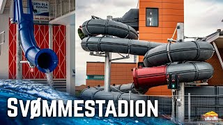 Indoor Water Park in Denmark Svømmestadion  All Slides POV [upl. by Boote211]