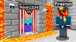 9 Ways To TRAP Noob1234 In A SECRET Minecraft Prison Preston [upl. by Lecroy]