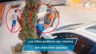 Captan en video el supuesto robo de dos niños en Tláhuac [upl. by Delwin]