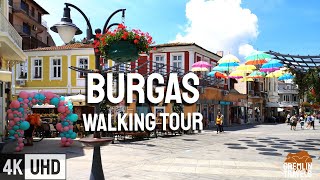 Burgas Bulgaria 🇧🇬  Walking Tour 4K [upl. by Graniela]