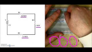 Building a 2 resistor Series Circuit [upl. by Ilime589]