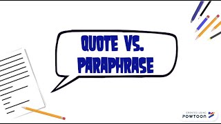 Quote vs Paraphrase Using Research Effectively [upl. by Aneekan768]