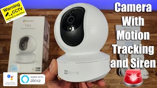 EZVIZ TY1  Smart Camera with Motion Tracking and Siren Unboxing and Setup [upl. by Cohbath]