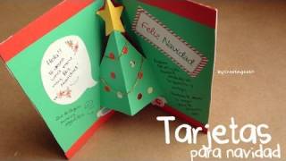 Tarjetas para Navidad  3 estilos Popup 3D y Sencillo [upl. by Anialram]