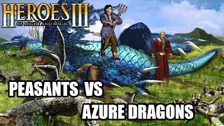 Peasants VS Azure Dragons  Heroes of Might and Magic 3 [upl. by Solomon]