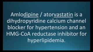 How to pronounce amlodipine  atorvastatin Caduet Memorizing Pharmacology Flashcard [upl. by Theta]