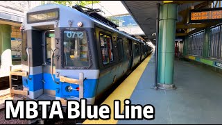 ⁴ᴷ⁶⁰ Exploring the MBTA Blue Line in Boston [upl. by Wahl633]