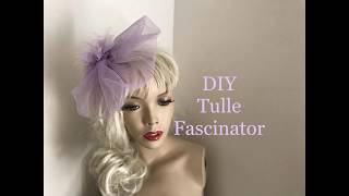 How to make a fascinator from tullenettingcrinoline  DIY millinery hat making tutorial Part 2 [upl. by Blockus]