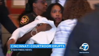 Exjudge dragged from courtroom after being ordered to jail  ABC7 [upl. by Eyllom]