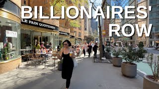 NEW YORK CITY Walking Tour 4K  BILLIONAIRES ROW [upl. by Franckot]