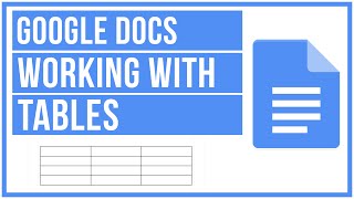 Google Docs  How To Add And Customize Tables [upl. by Aray]