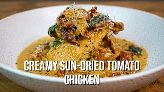 Creamy SunDried Tomato Chicken  The Tastiest Recipe [upl. by Yolande]