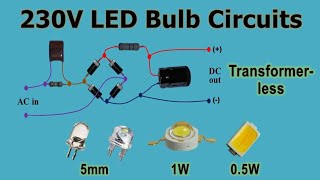 230V LED bulb circuits [upl. by Emolas]