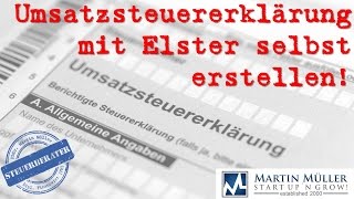 Umsatzsteuererklärung mit Elster selbst erstellen [upl. by Neelasor]