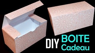 DIY Boite Cadeau en papier  Comment faire une boite rectangulaire [upl. by April]