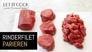 Rinderfilet parieren zuschneiden [upl. by Birk649]