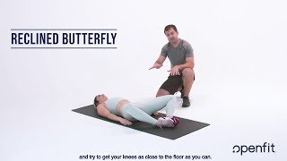 How to Do the Reclined Butterfly Pose  Openfit [upl. by Yelekalb]