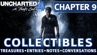 Uncharted 4  Chapter 9 All Collectible Locations Treasures Journal Entries Notes Conversations [upl. by Phio]