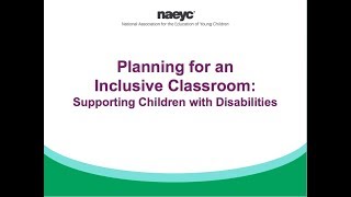 Webinar Planning for an Inclusive Classroom [upl. by Amabel]