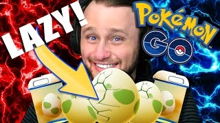 The LAZY Way to HATCH EGGS Pokemon GO [upl. by Mayce]