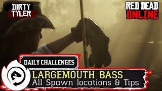 Laregemouth Bass Locations Red Dead Online RDR2 Daily Challenges [upl. by Nisaj]