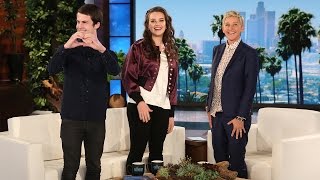 13 Reasons Why Stars Katherine Langford and Dylan Minnettes Talk Show Debut [upl. by Neomah]