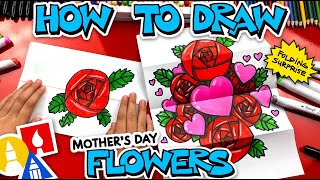 How To Draw Mothers Day Flowers Folding Surprise [upl. by Petrina]