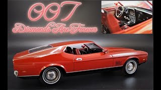 1971 Ford Mustang Mach 1 125 Scale Model Kit Build Review James Bond 007 Diamonds Are Forever AMT [upl. by Nylemaj]