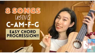 8 SONGS WITH 4 EASY CHORDS Ukulele Tutorial by Chairia Tandias [upl. by Barton212]