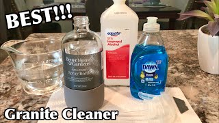 HOW TO CLEAN GRANITE COUNTERTOPS  EASY DIY GRANITE CLEANER [upl. by Winona]