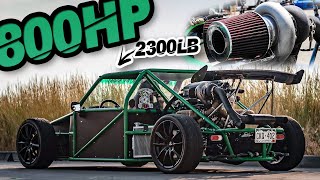 800HP StreetLegal Turbo GoKart 2300LB Weapon Hand Built From Scratch ROWDY Highway Pulls [upl. by Sonaj]