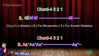 Huzur Is Kadar Bhi Na Karaoke With Hindi English Lyrics  By SRajKaraoke [upl. by Ytsanyd]