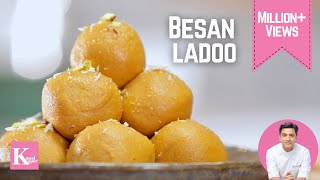 Besan Ladoo recipe  Chickpea Laddu  बेसन के लड्डू  Diwali Special  Chef Kunal Kapur [upl. by Kaiulani]