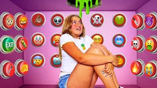 100 Mystery Buttons Only 1 Will Let you ESCAPE this Box GROSS CHALLENGE 🤮Claire Rocksmith [upl. by Holna]